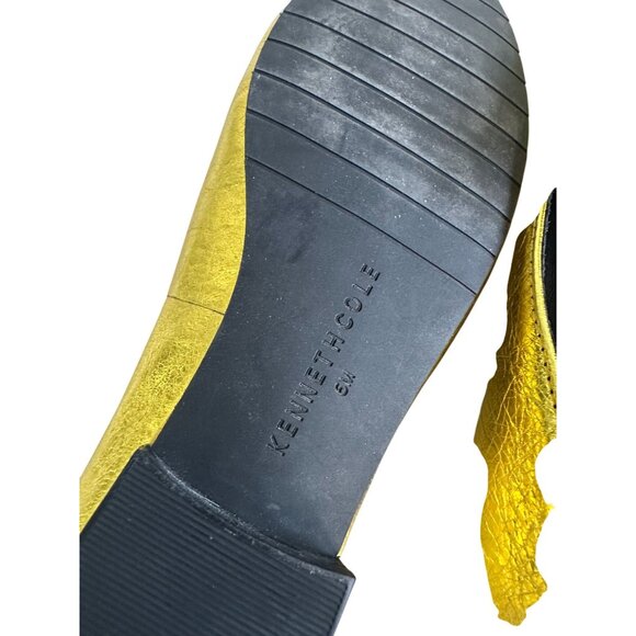 KENNETH COLE Women's Gold Metallic Loafers Flats Size 5.5 - Picture 5 of 9